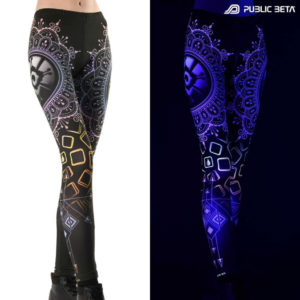 DigiTree UV D144 Neon Glow Psychedelic Leggings